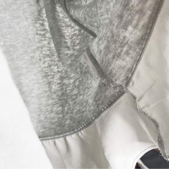 Banana Republic Ruffle Sash Gray Knit Top Sz L - Picture 5 of 5